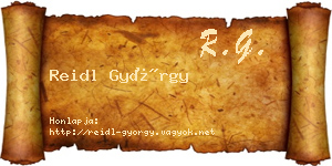 Reidl György névjegykártya